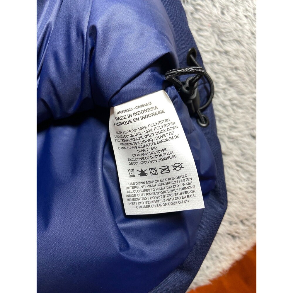 Nike 550 Duck Down Team Issued Down Fill Parka Jacket Size Medium Men Navy Blue - Picture 4 of 5